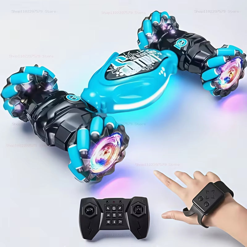 4WD Stunt Drift Car LED Electric Cars 2.4G Gesture Induction Deformation Twist Remote Controlled Car Electronic Kids Toys Gifts